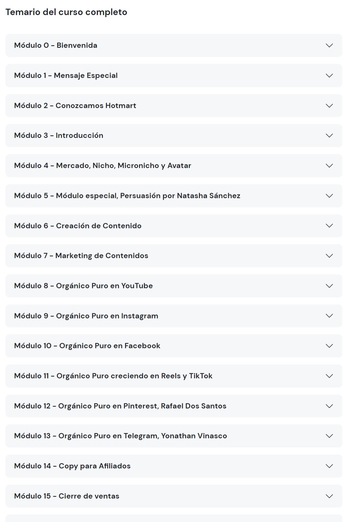 Temario 1 Curso Orgánico Puro – Jeffrey Camilo