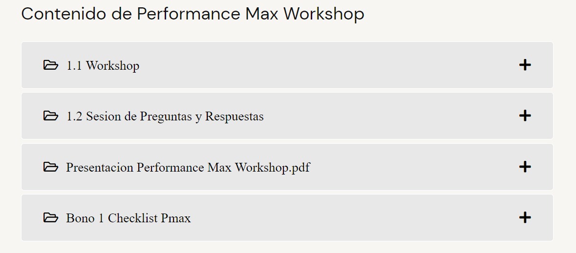 Contenido Performance Max Workshop - Alan Valdez