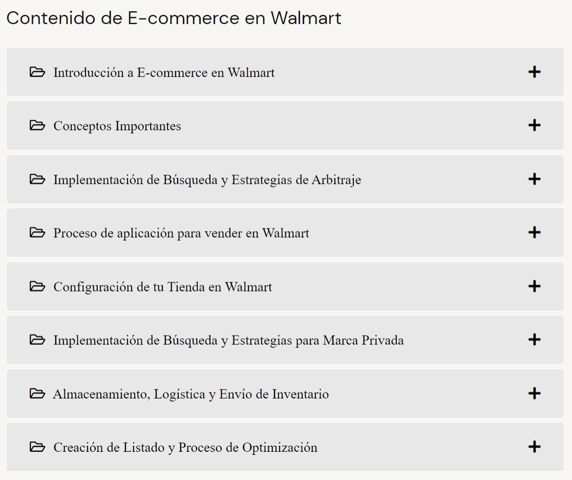 Contenido Diplomado Premium en E-commerce en Walmart – SmartBeemo