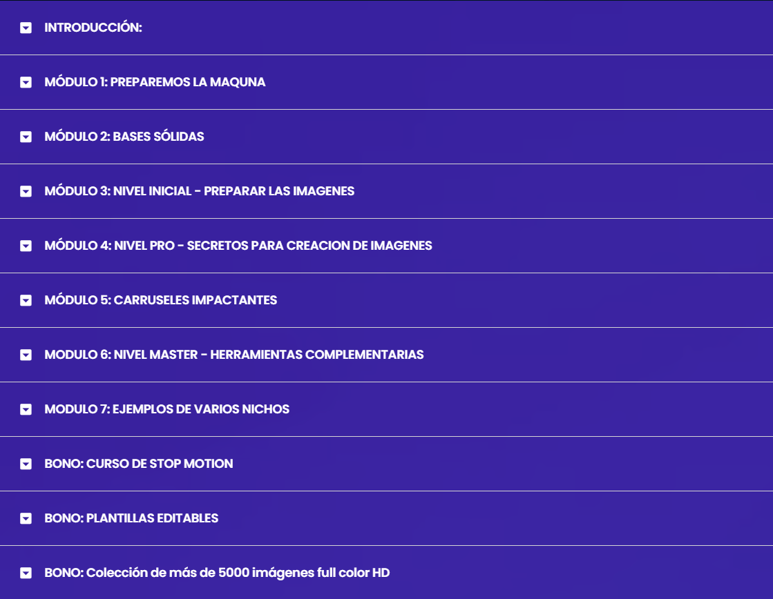 Contenido Curso Canva Master con Adrian Suárez