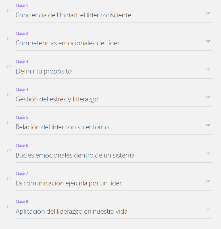 Contenido Curso Claves para ser un Auténtico Líder