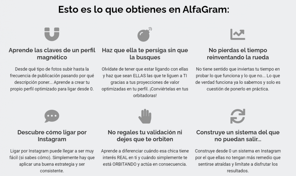 Que obtienes en el Curso AlfaGram – Academy HombreAlfa.top