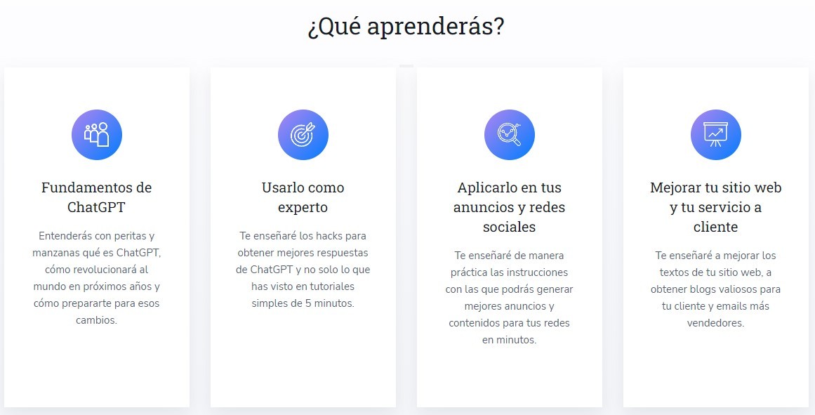 Que aprenderás MasterClass ChatGPT para emprendedores – Juan Lombana