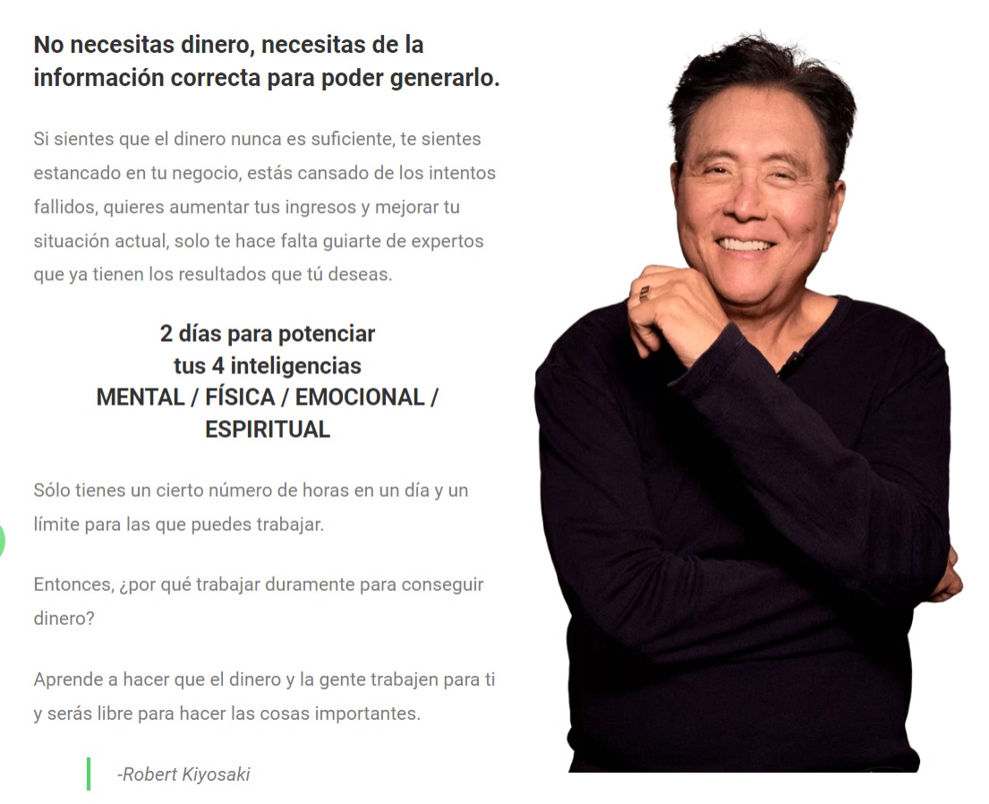 Robert Kiyosaki Evento Digital- Padre Rico - Rich Dad Latino