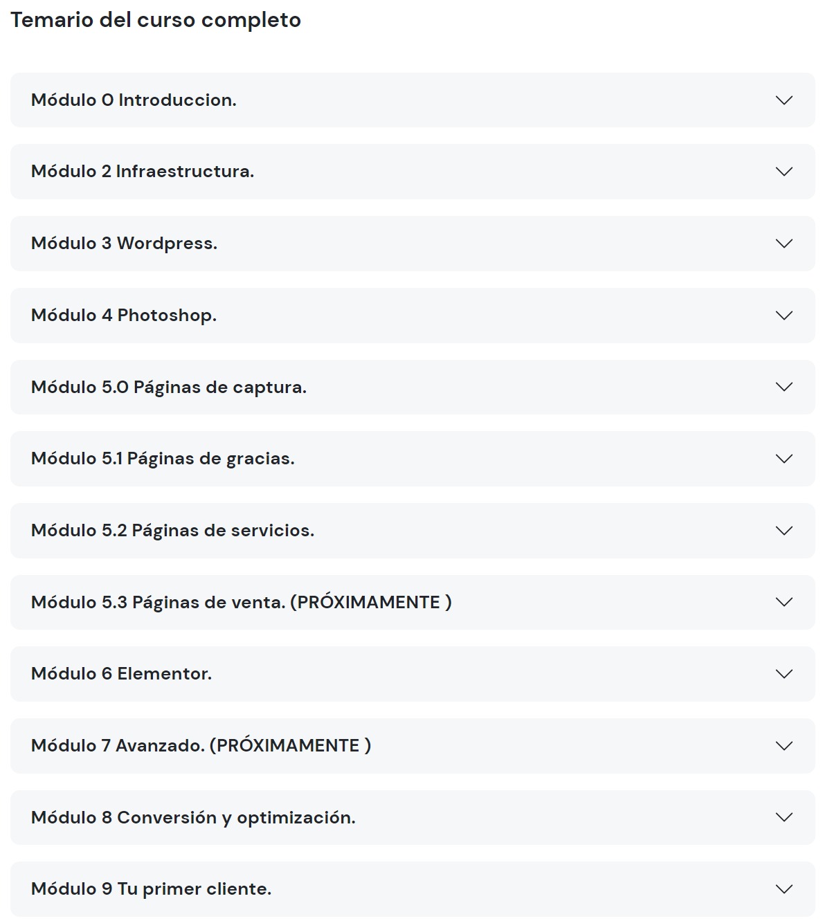 Temario Curso LandingPro – Andrea Cano