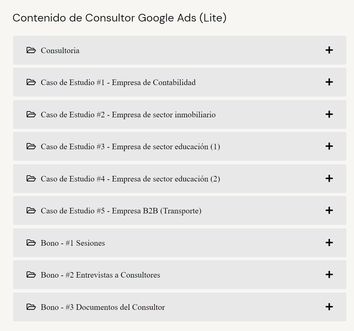 Contenido de Curso Consultor Google Ads Lite – Alan Valdez