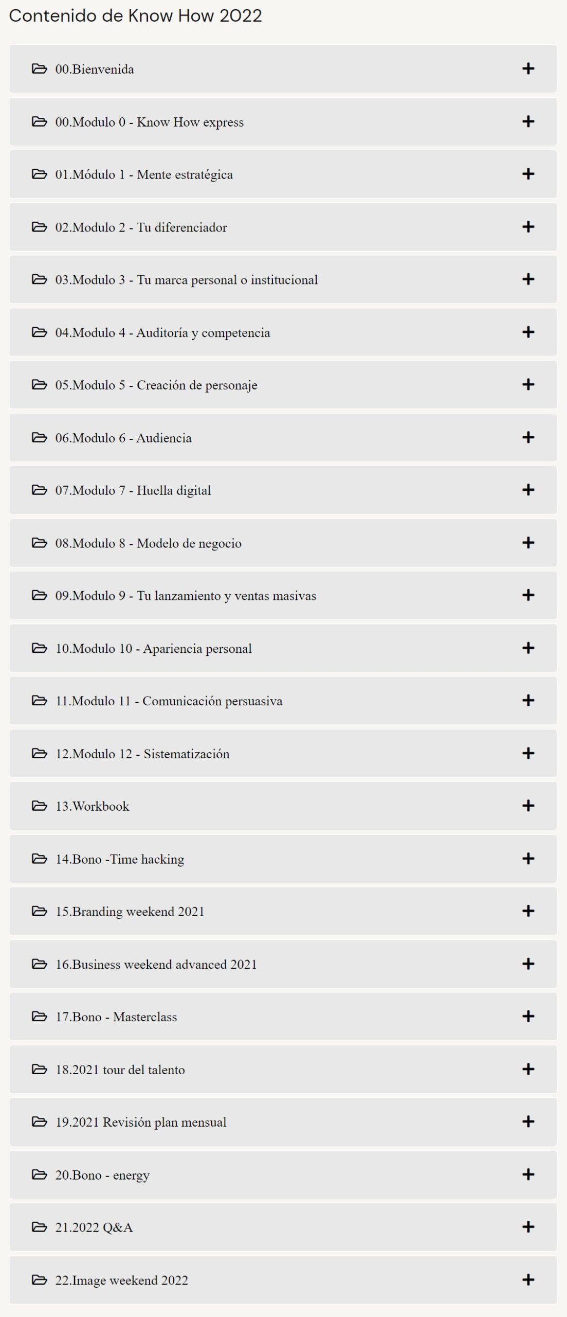 Temario Curso Know How – Regina Righi