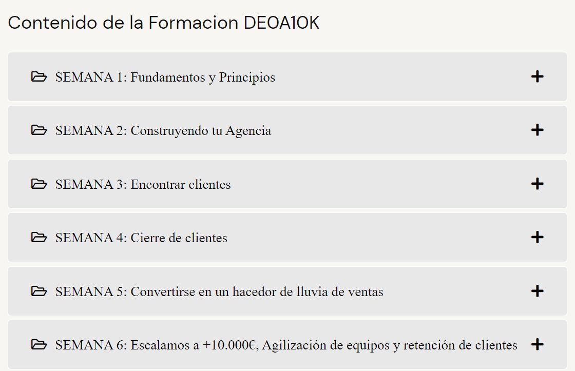 Contenido Curso De 0 a 10K – Carlos Esparraga