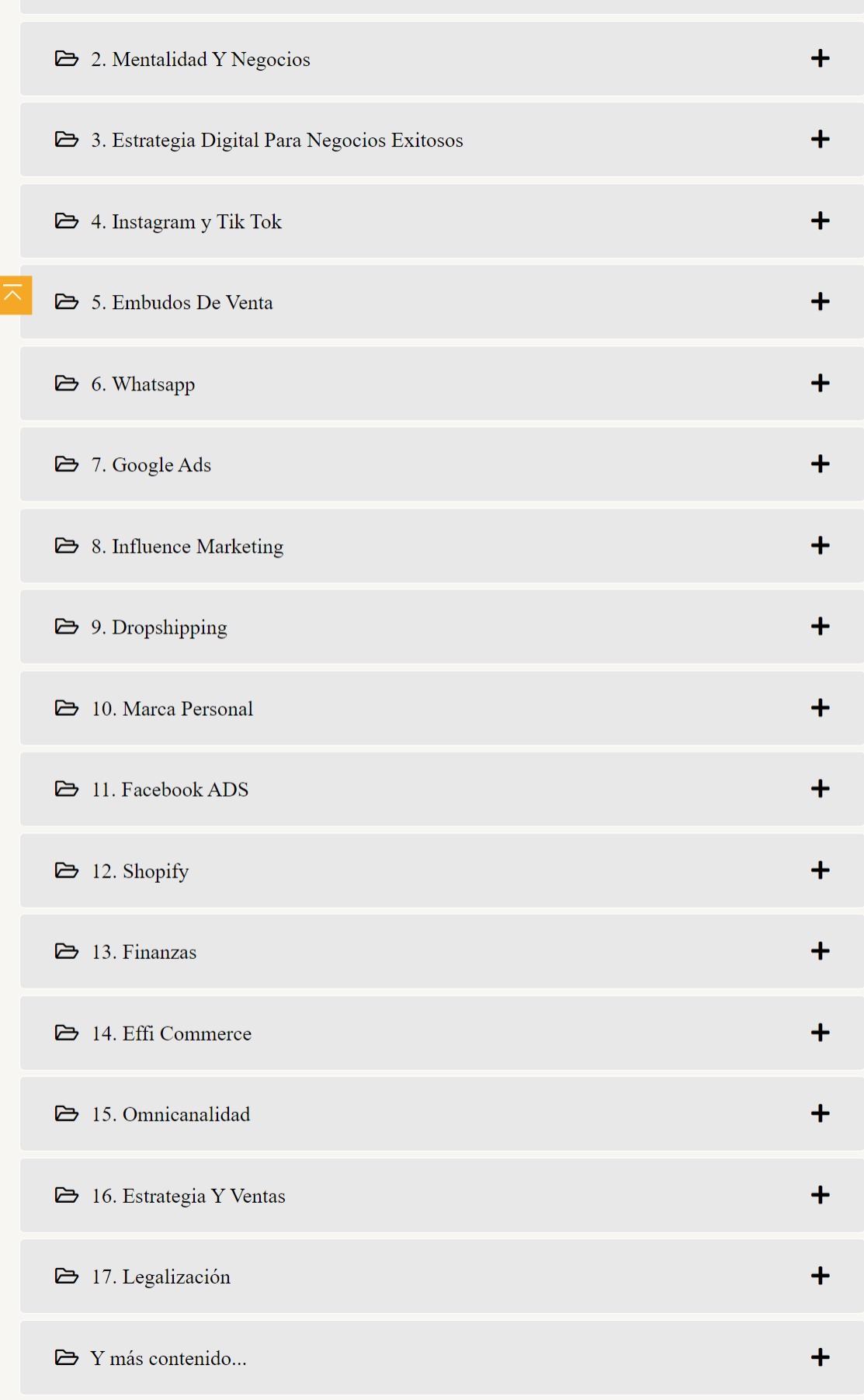 Contenido Curso La Fórmula EFFIX – Santiago Ospina