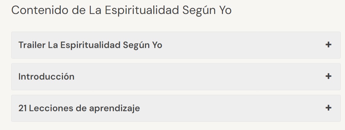 Contenido Curso La Espiritualidad Segun Yo de Diego Dreyfus