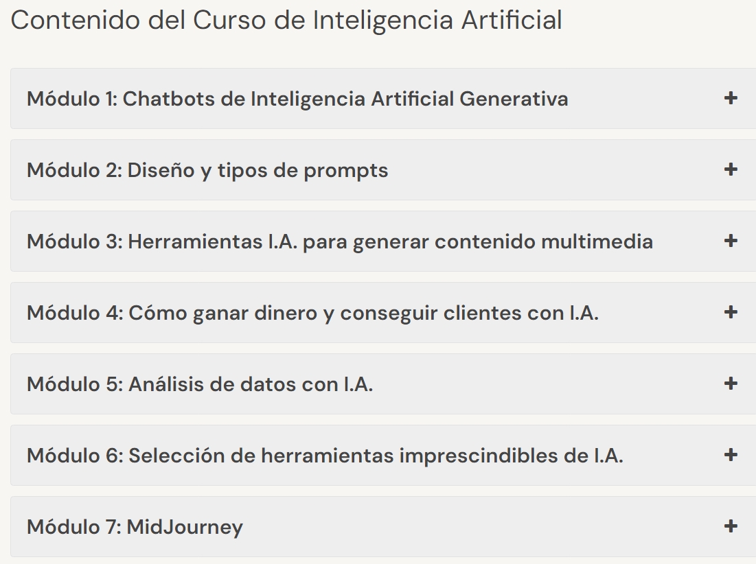 Contenido Curso de Inteligencia Artificial – Gonzalo de la Campa
