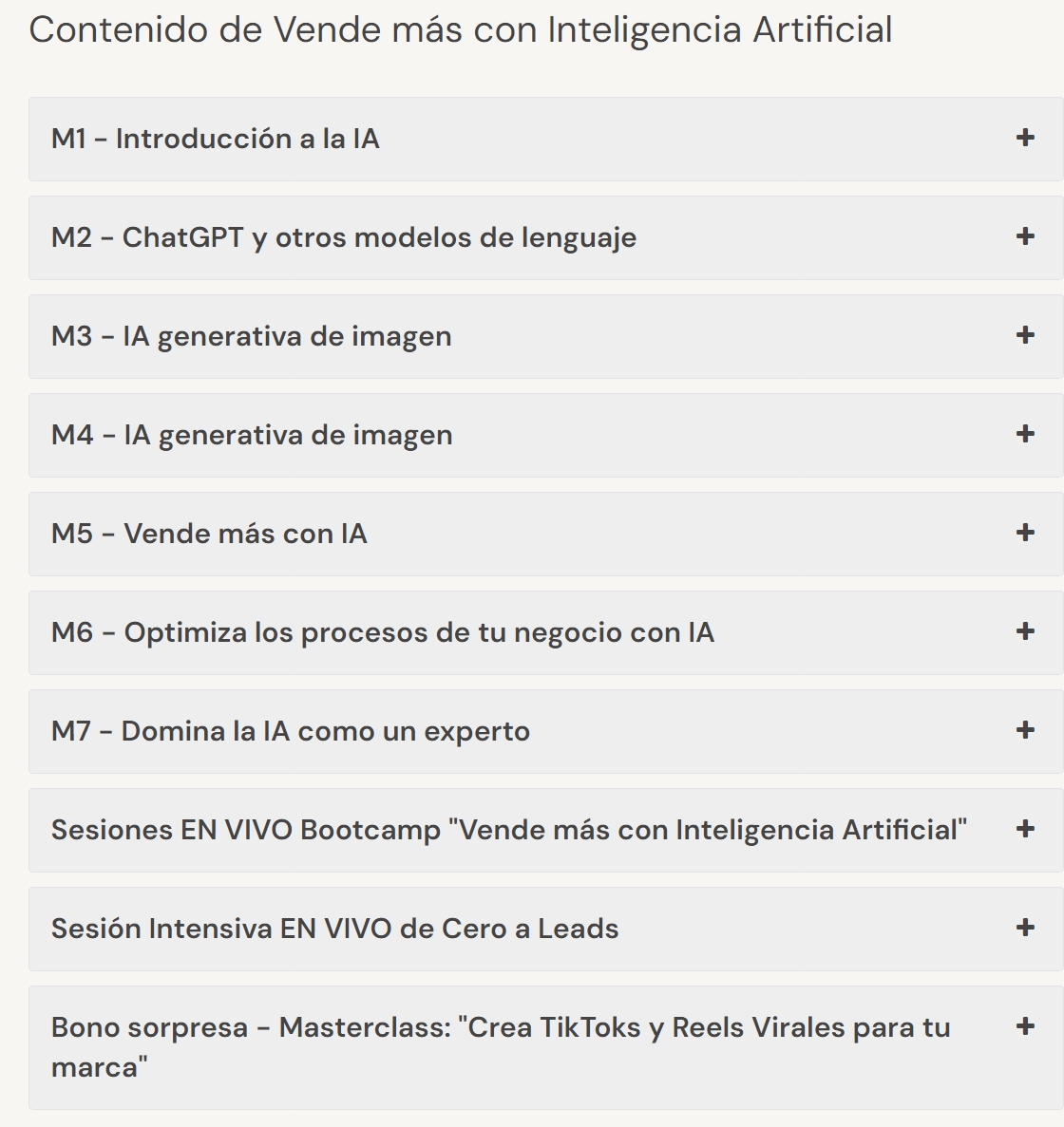 Contenido Bootcamp Vende Más con Inteligencia Artificial – Juan Lombana