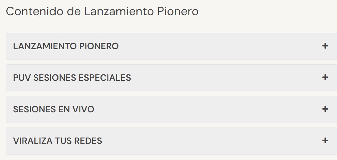 Contenido del Curso Lanzamiento Pionero Luis Carlos Flores