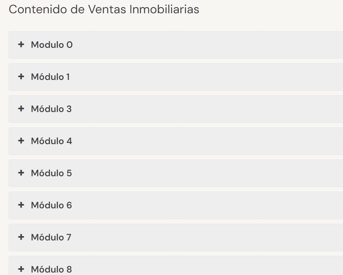 Contenido del Curso Ventas Inmobiliarias – Gus Marcos